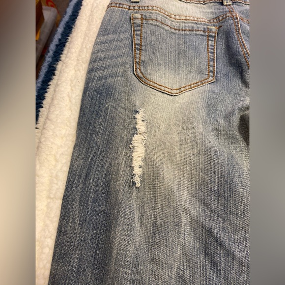 Royal Blue-bootcut torn jeans..size 9x39 - Picture 3 of 12